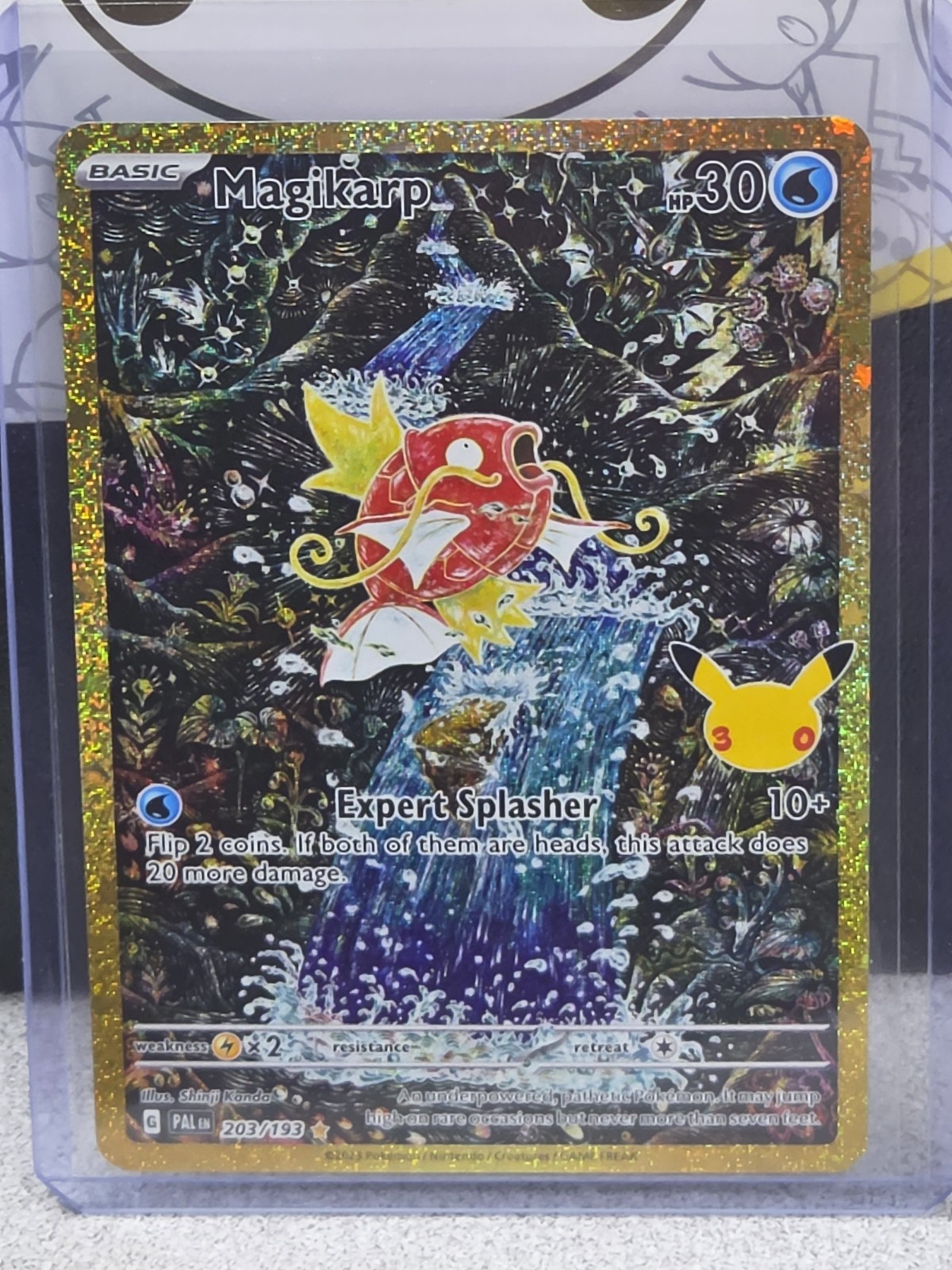Pokemon 30th Celebration Magikarp 203/193 Classic Collection Gold NM