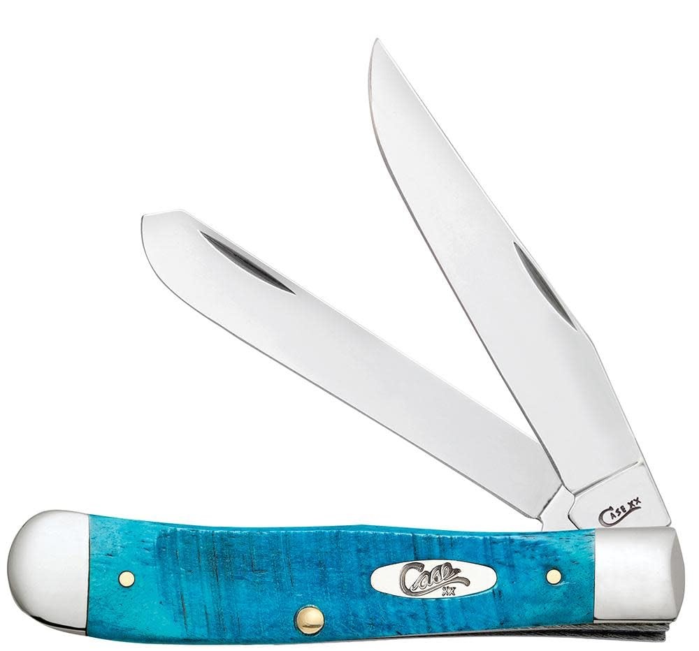 Case WR XX Pocket Knife Trapper Caribbean Blue Jig Bone