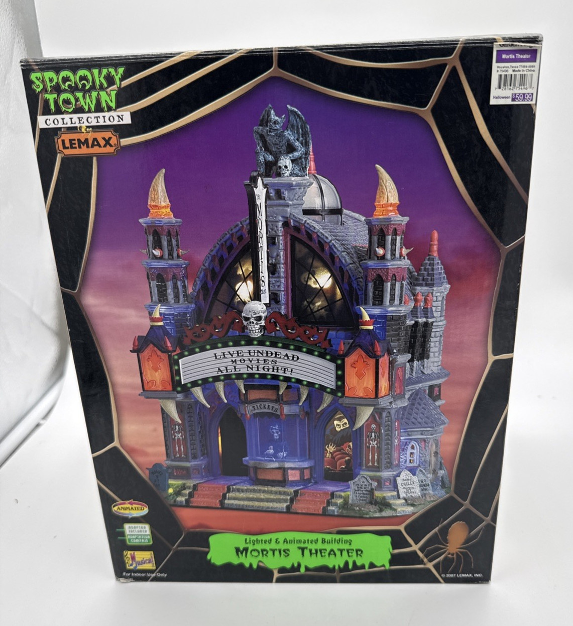 Retired - Lemax Spooky Town – Mortis Theater #75496 – Sights & Sounds See Video