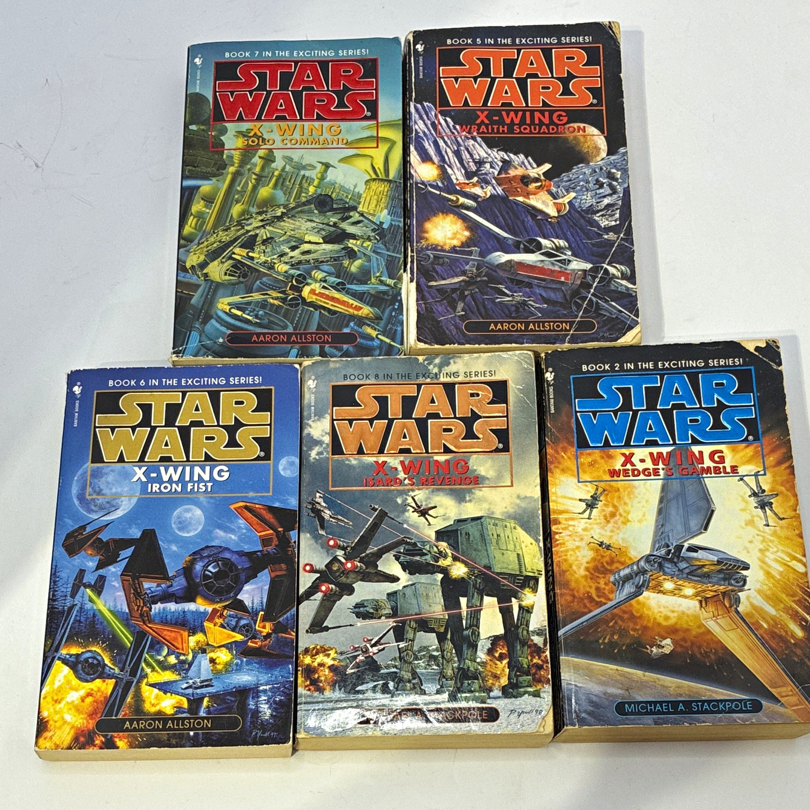 Star Wars X-Wing Paperback Lot 5: Wedge\'s Gamble, Wraith Squadron, Iron Fist