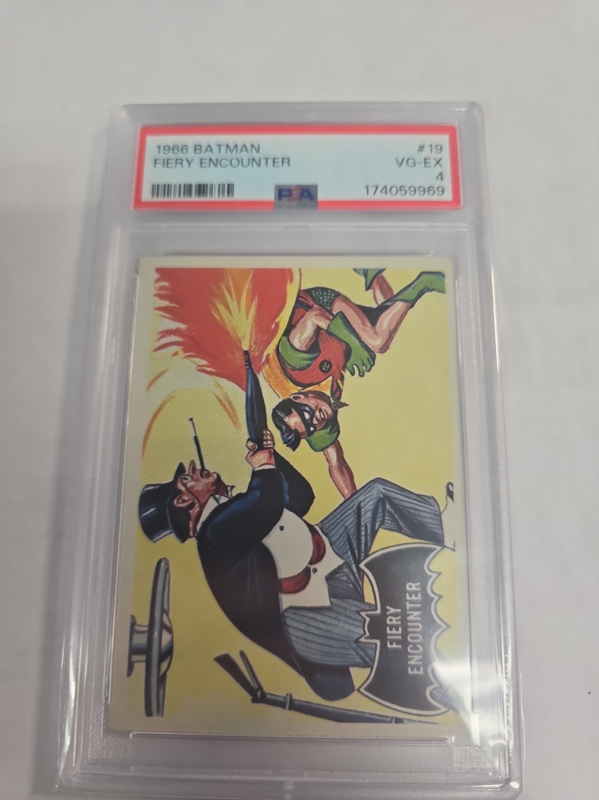 Vintage 1966 Batman Fiery Encounter #19 PSA 4 VG-EX The Penguin Robin