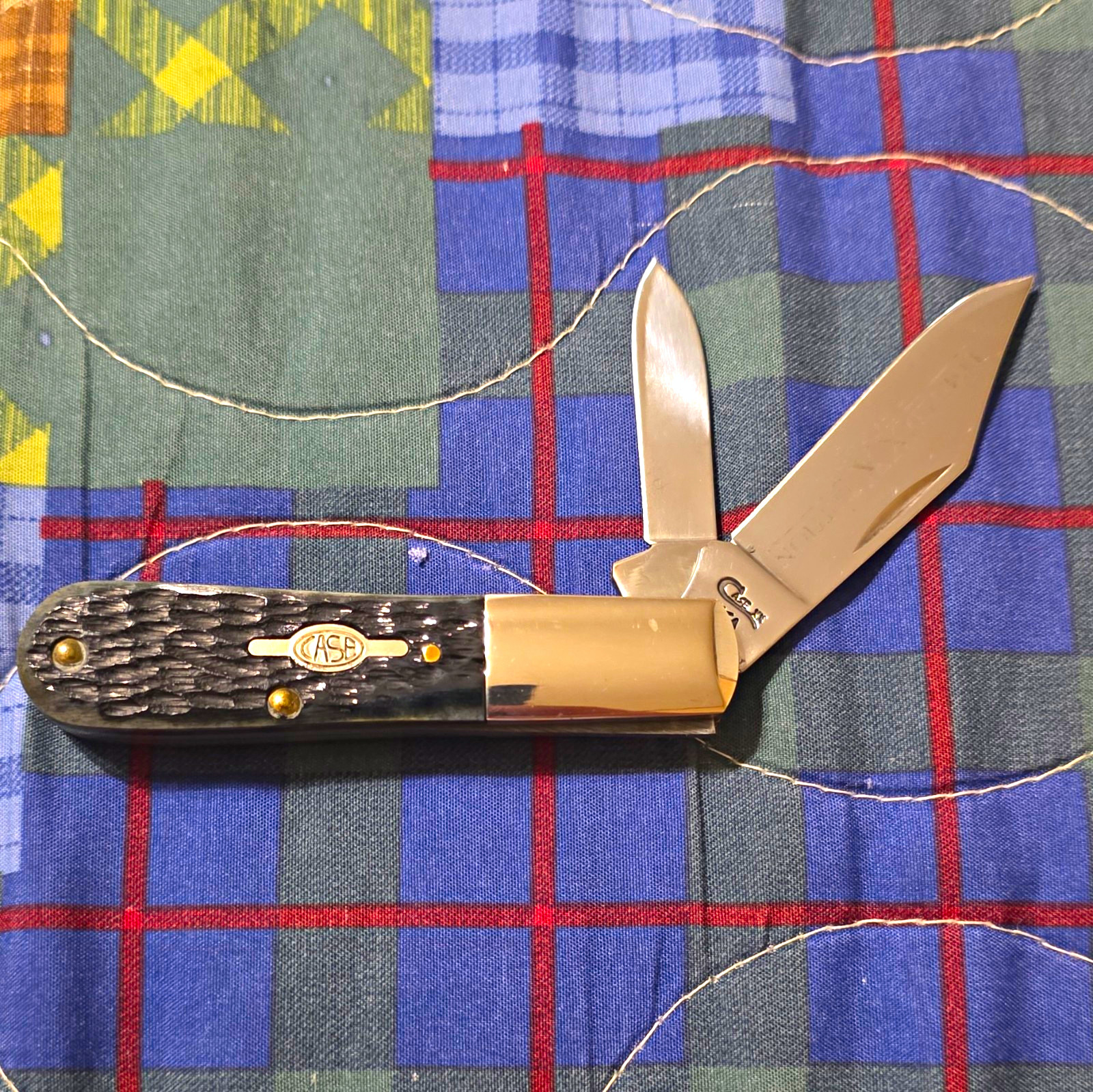 Case XX 62009 1998 1/2 SS 1 Of 2500 2-Blade Black Bone Handle SS