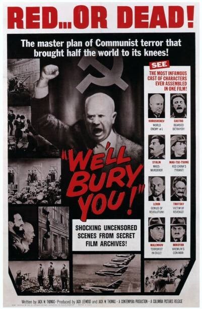 Historic We'll Bury You 1962 Movie Advertising Postcard