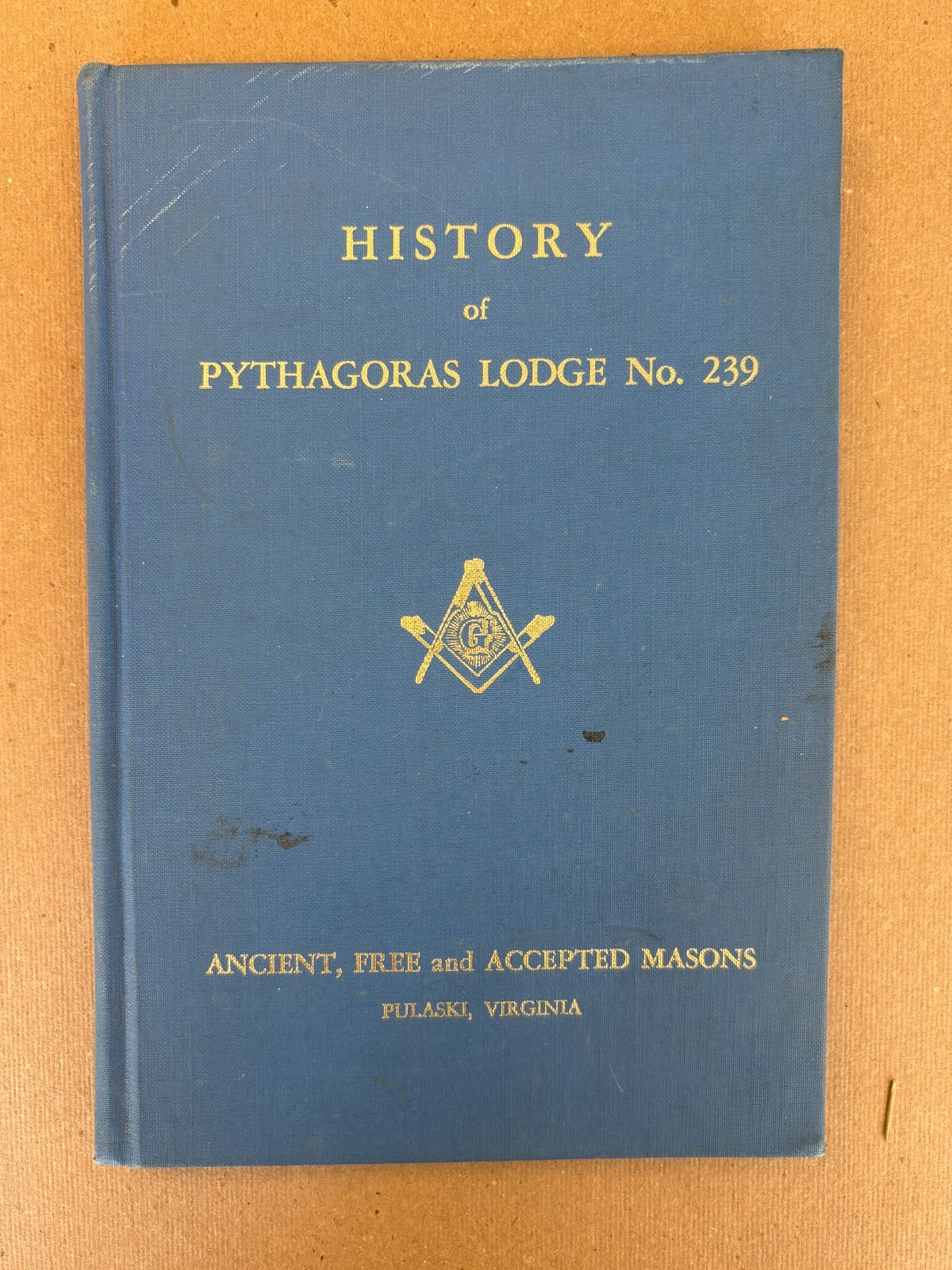 M3  Vintage 1965 History of PULASKI VA Masonic Mason Pythagoras Lodge No 239