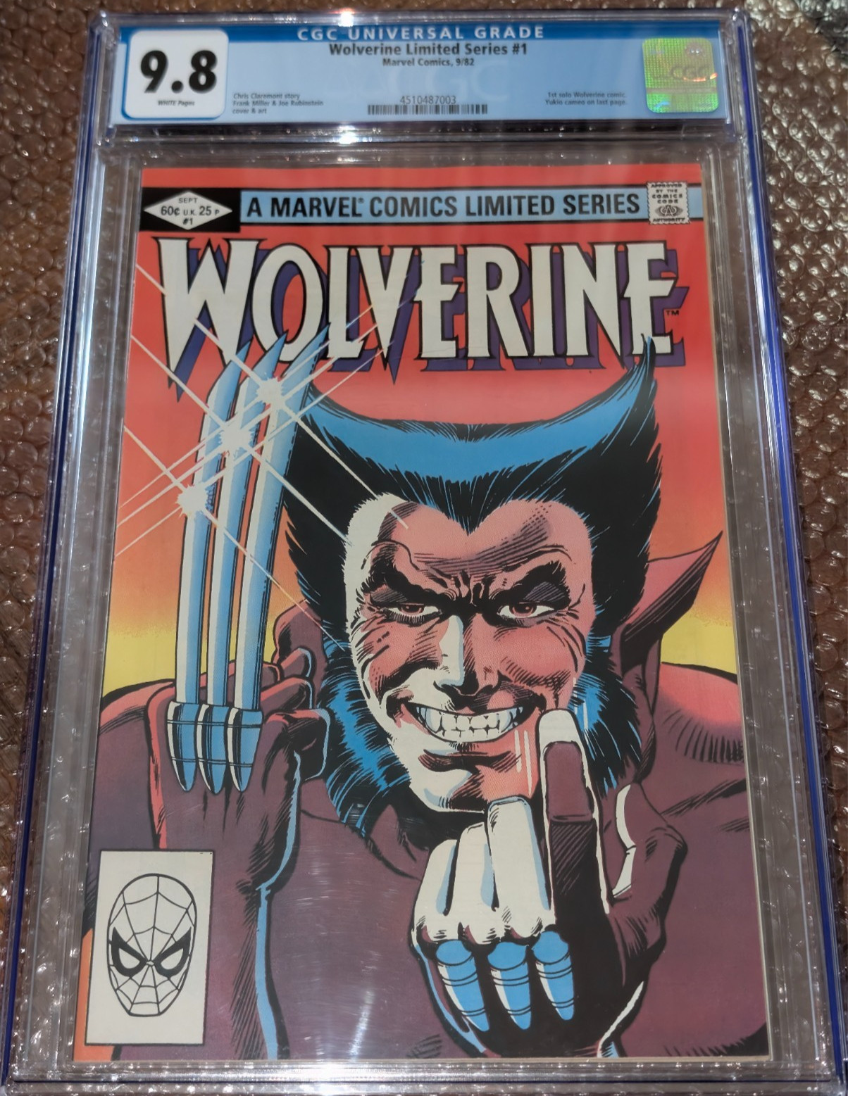 Wolverine #1 CGC 9.8 White Pages (1982) 1st Solo Series Frank Miller Claremont