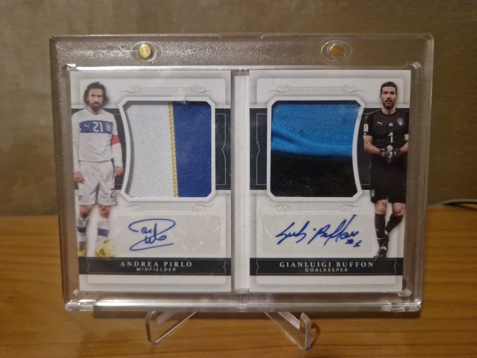 2018 Panini National Treasures Soccer Booklet Auto Patch Pirlo Buffon 15/15
