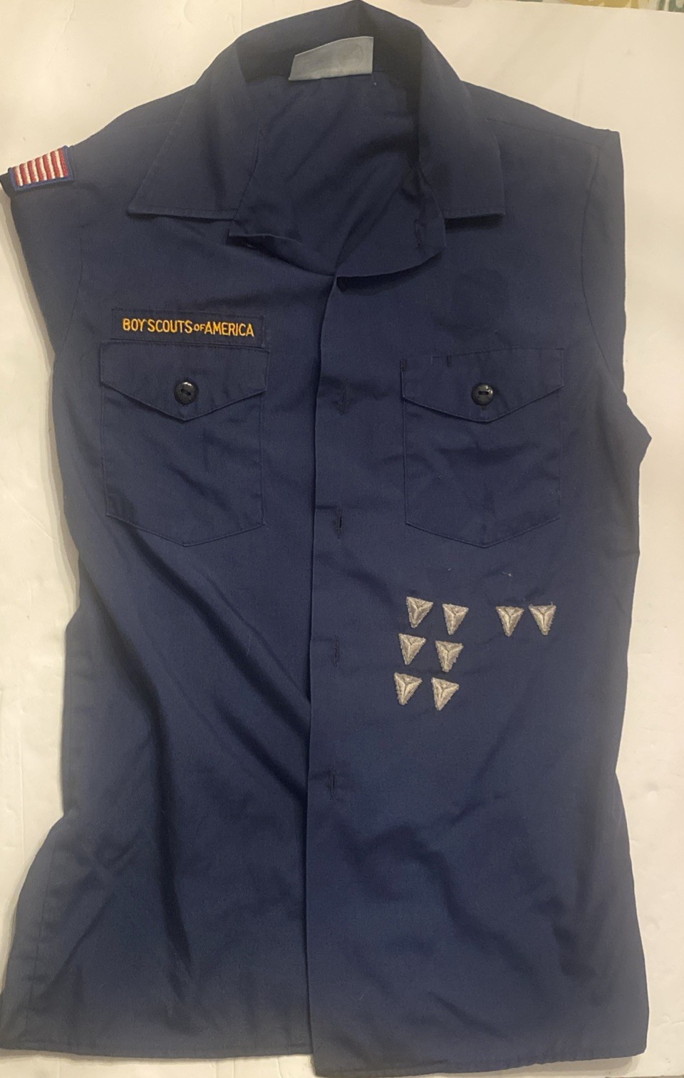 Vintage 1980's Cub Scouts Boy Scouts (BSA) Uniform Shirt Youth 14-16 LG