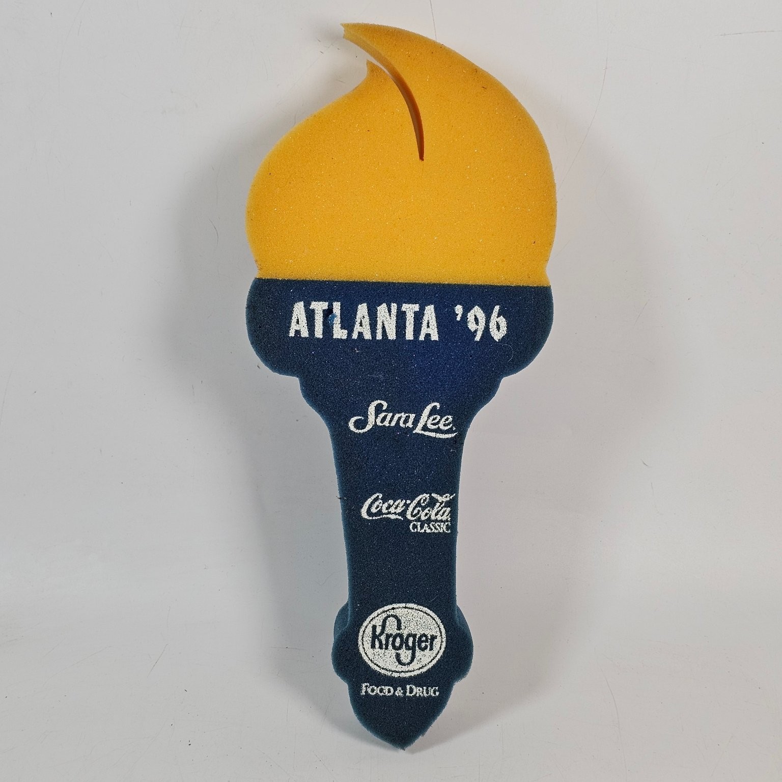 Vintage 1996 Atlanta Olympic Torch Foam Hand Held Kroger Coca Cola Sara Lee