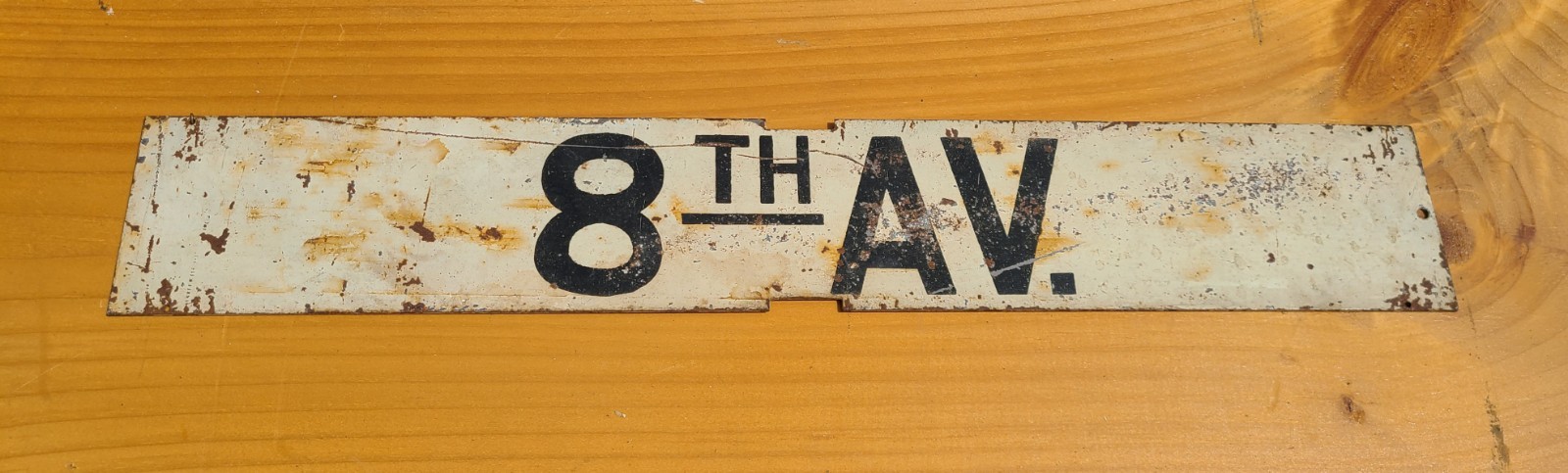 RARE VINTAGE NYC SUBWAY BMT MULTI SECTION CAR 8TH AVE SIGN BROOKLYN NY 1936