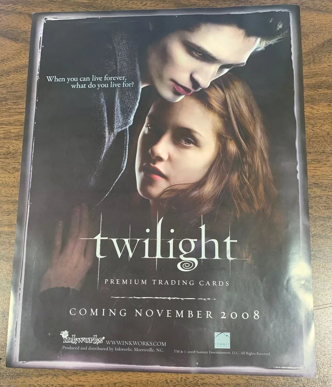 Twilight Inkworks 8.5” X 11” Coming Soon Trading Card Flyer