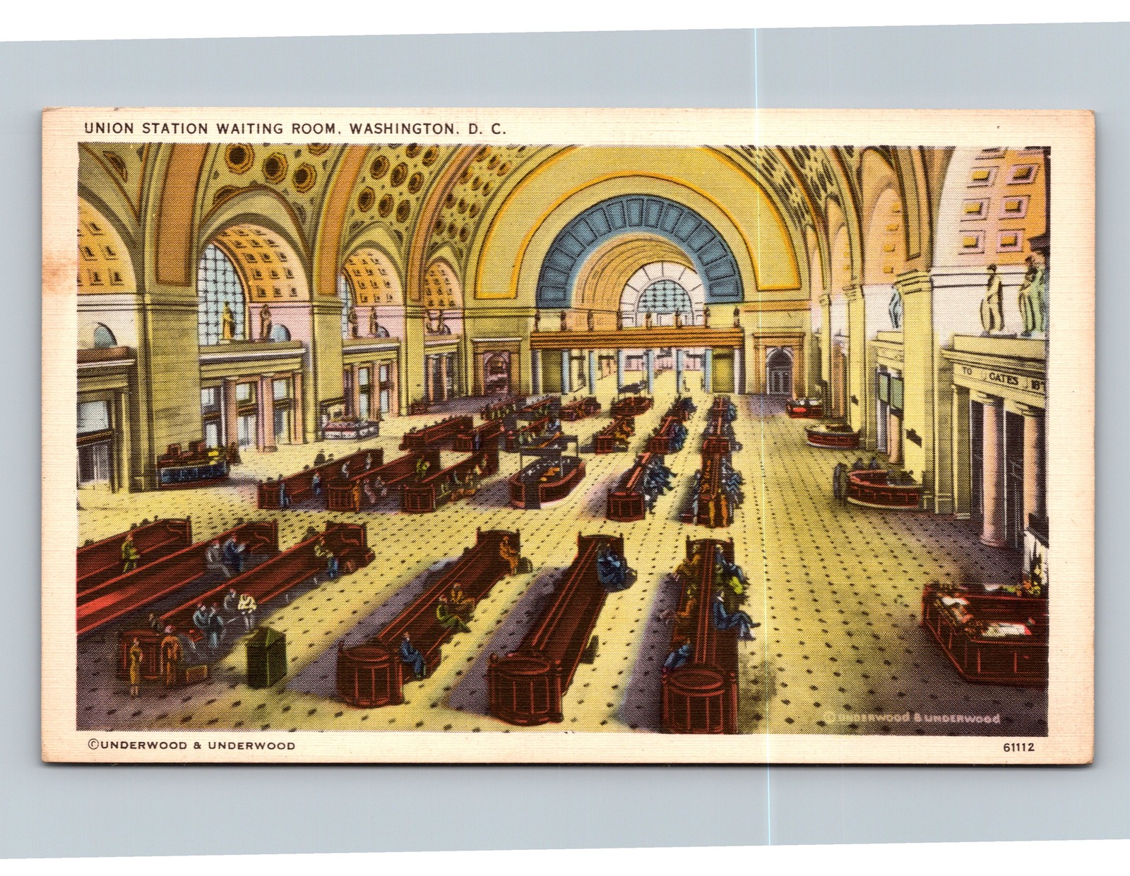 Union Station Waiting Room Washington D.C. Vintage Postcard