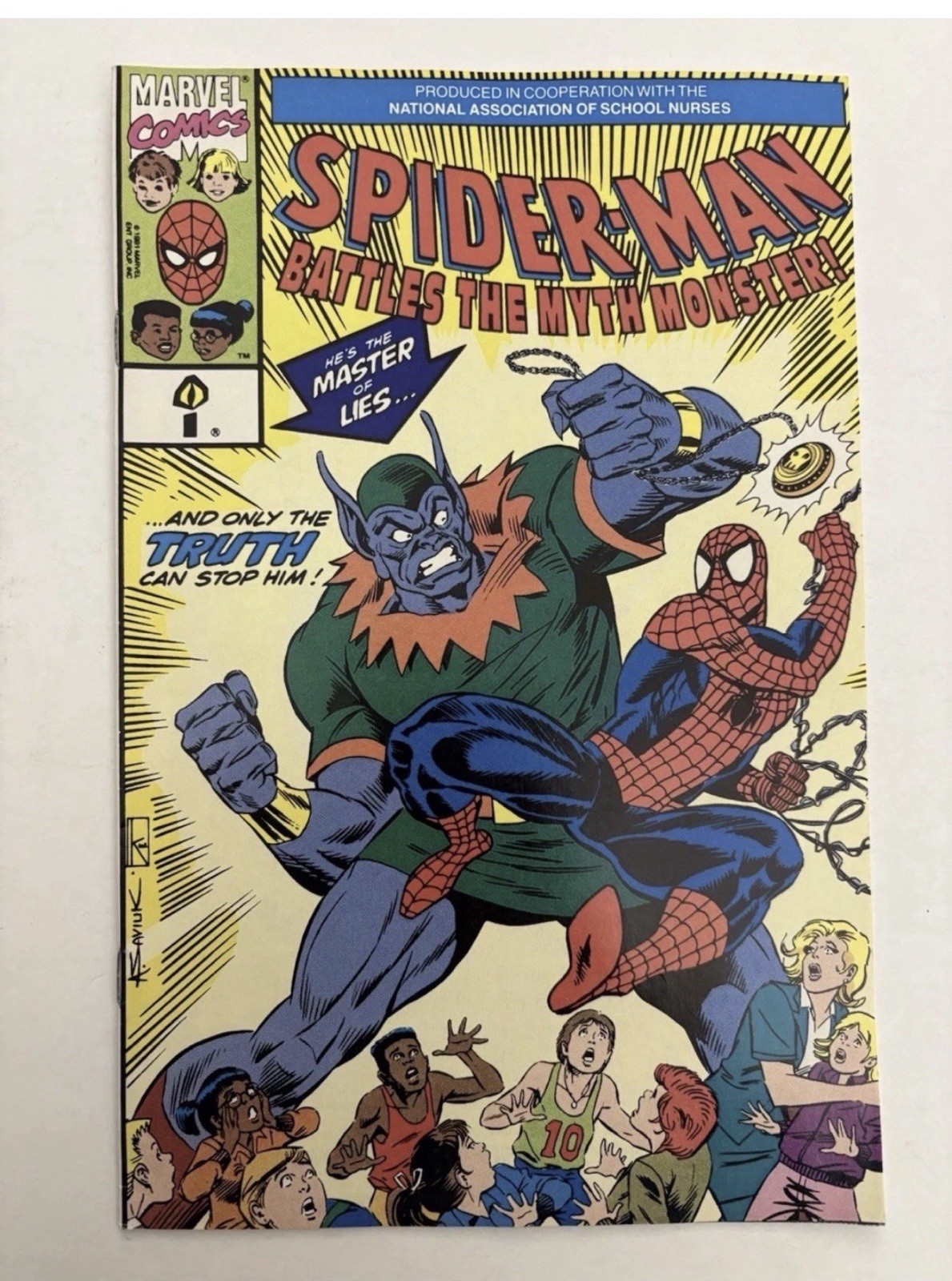 Spider-Man Battles the Myth Monster #1 First Printing (Marvel Comics 1991) RARE