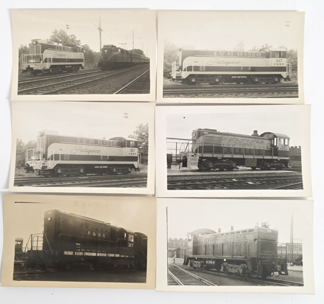 C. 1940s Patapsco & Back River Railroad Diesel Photo Lot Of 6