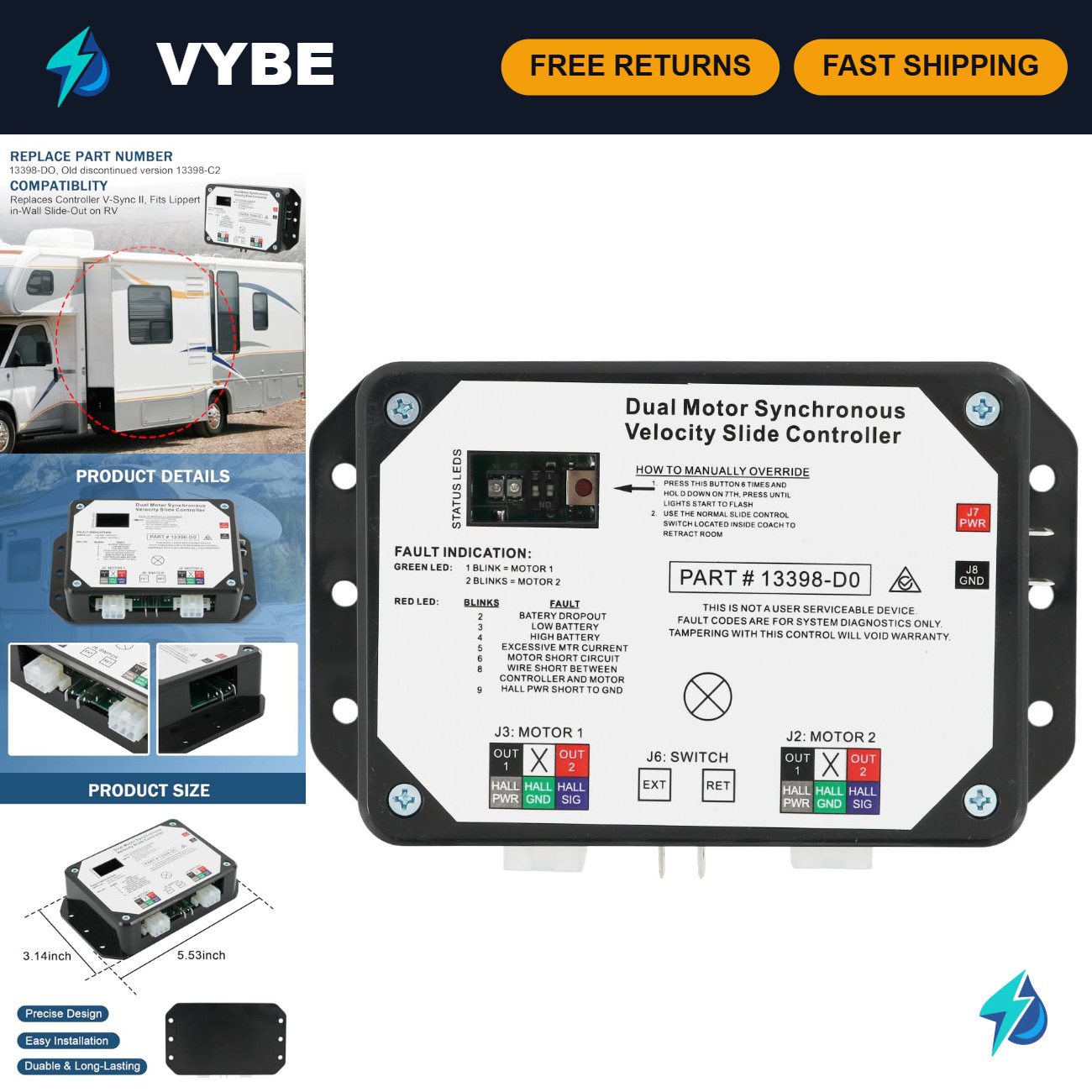 Dual Motor Synchronous Velocity Slide Controller # 13398-D0