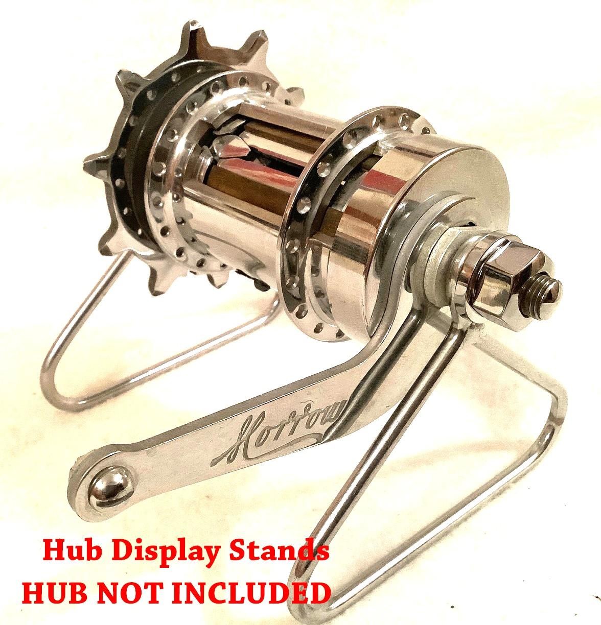 new vintage bicycle HUB STAND set of 2 dealer display New Departure Morrow