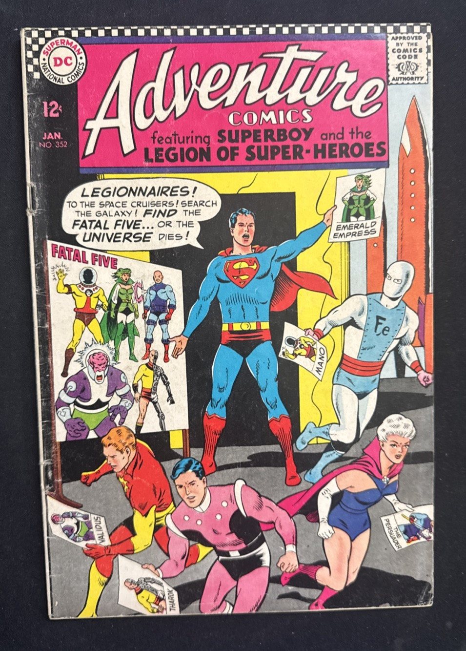 1967 DC Comics Adventure Comics No. 353 Superboy/Legion of Super-Heroes KEY