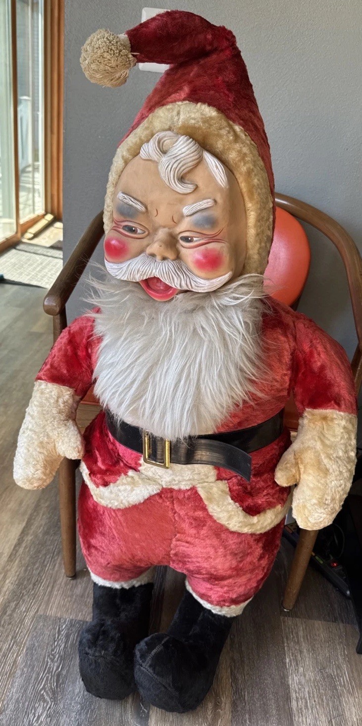 Vintage 1950-60s Santa Stuffed Fabric  51\