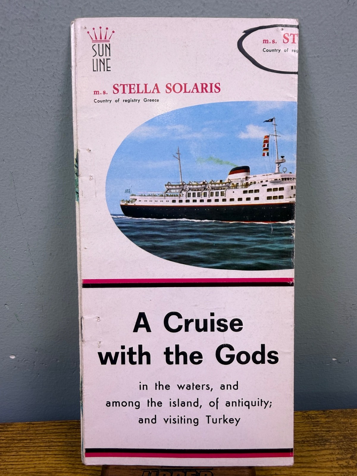 Sun Line Stella Solaris Greece Cruise Ship Information Brochure Pamphlet 1966