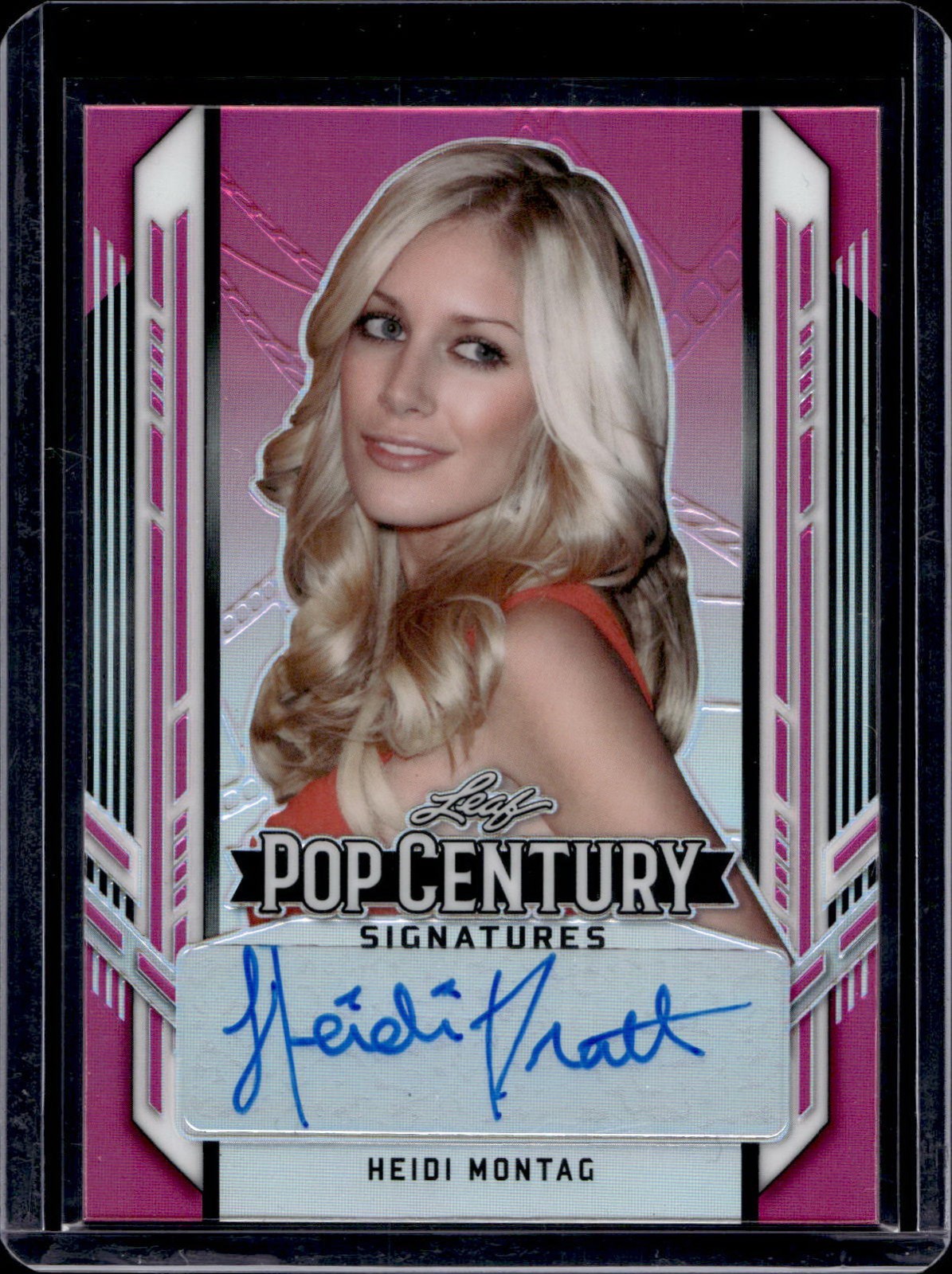 2021 Leaf Pop Century Heidi Montag Pink Prismatic Auto /7 BA-HM1