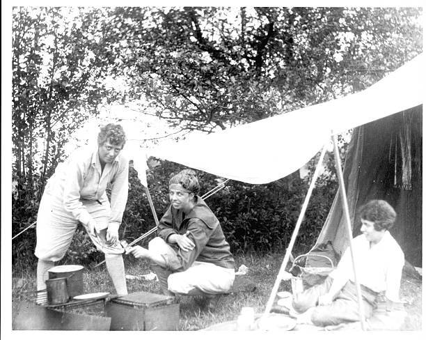Eleanor Roosevelt Camping With Two Women Historic Old Photo