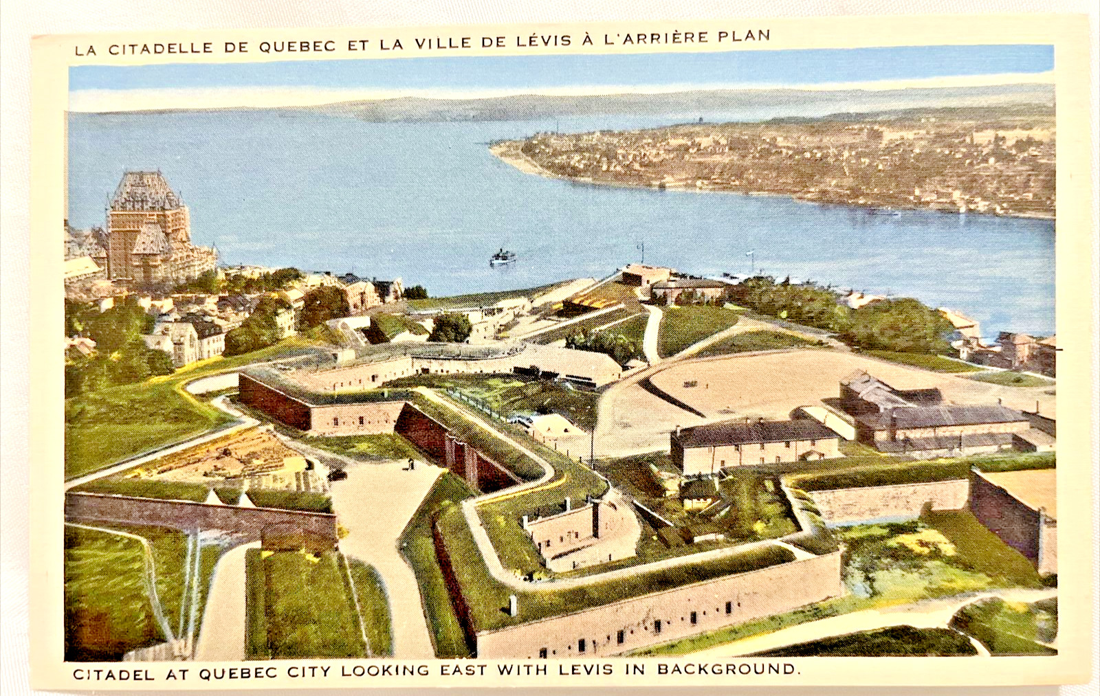Citadel at Quebec City looking East with Levis in Background Postcard 368
