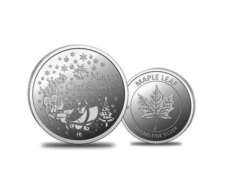 999 Silver Merry Christmas Coin For Your Loved Ones