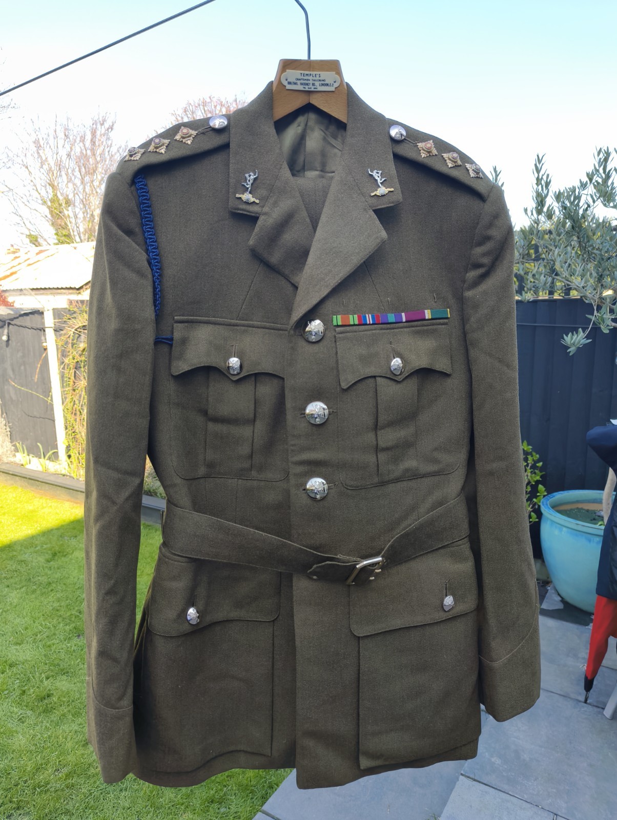 Vintage British Army Officer's Uniform Royal Signals job lot 60s 70s not sure