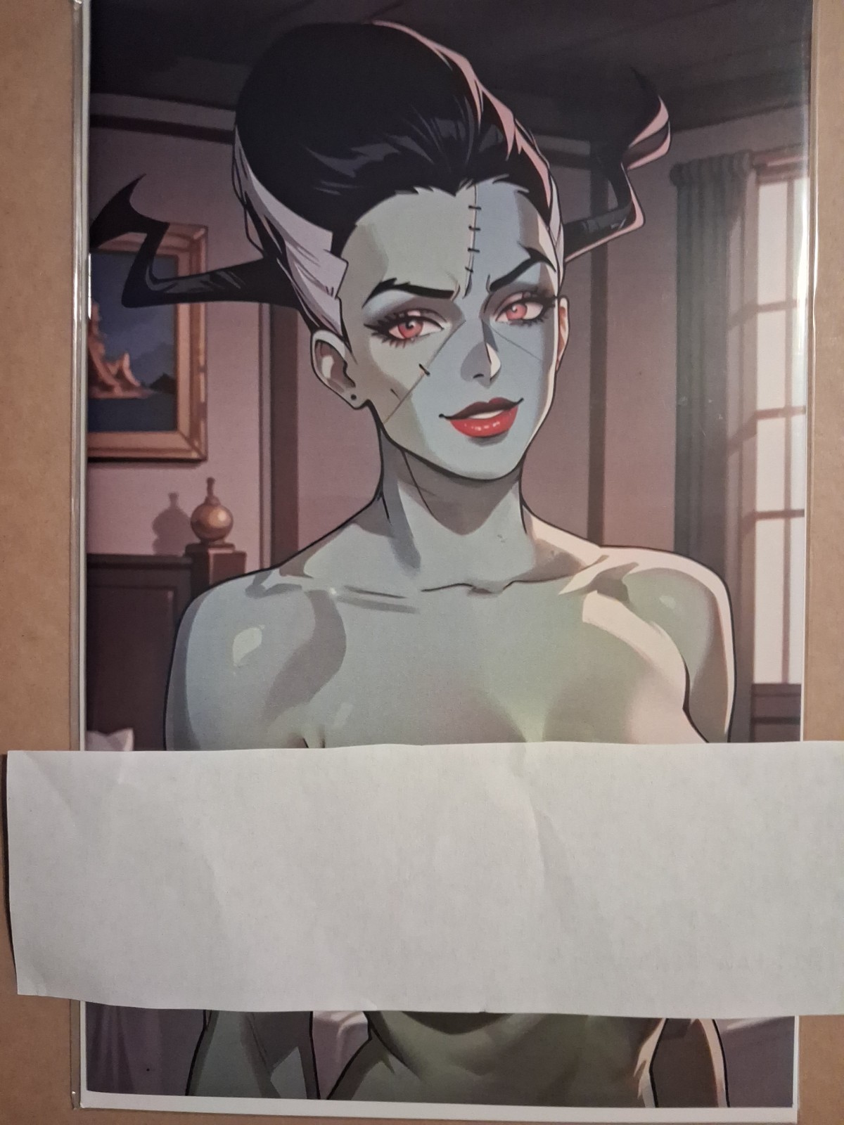 Keys Comics #1 Bride of frankenstein Cosplay Topless VIRGIN Variant Ltd 100