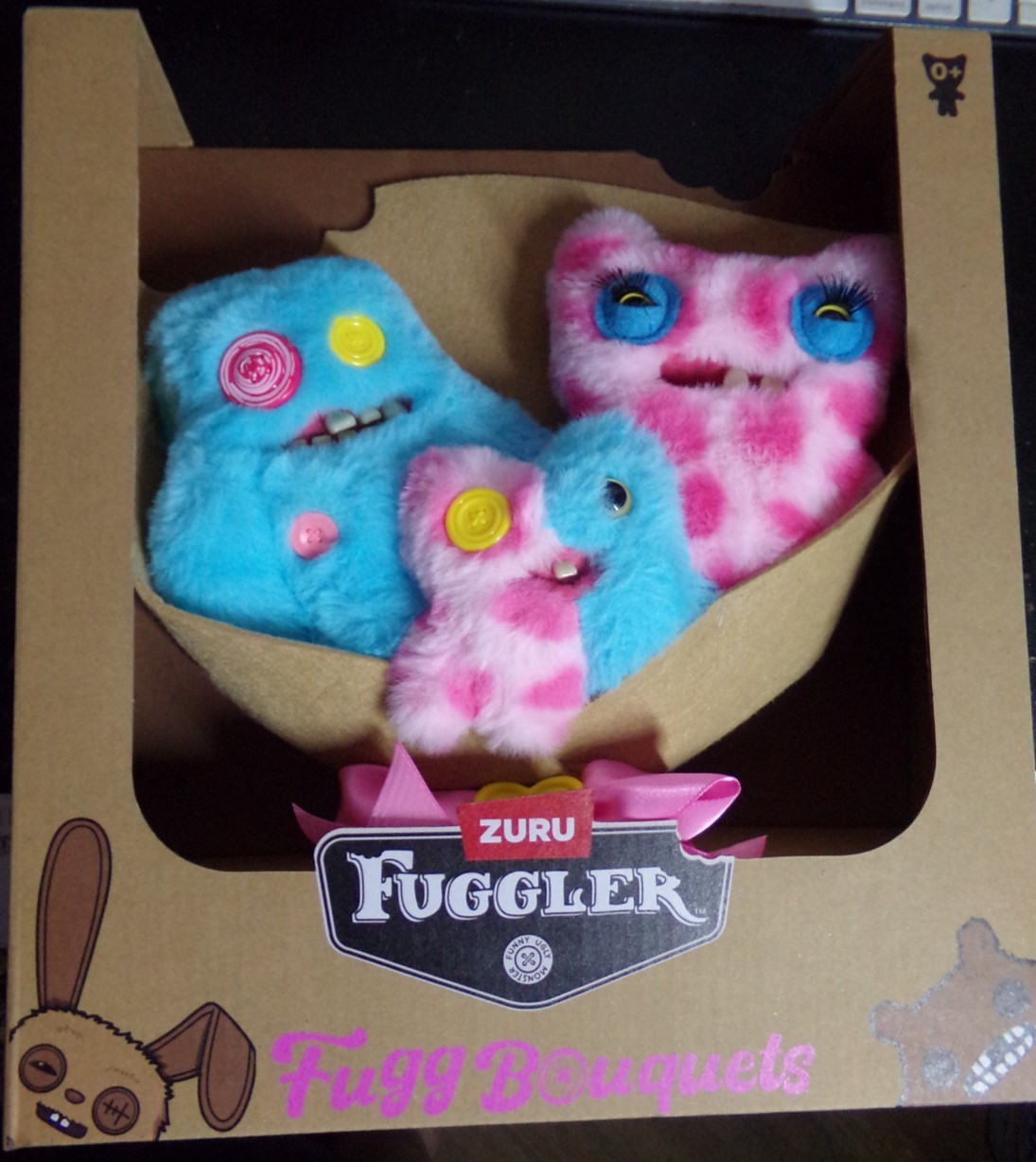 Fuggler Bouquets: 2x9 Inch + 1x3.5 Plush 3.5 inches to 9 inches, Bouquet - NIB