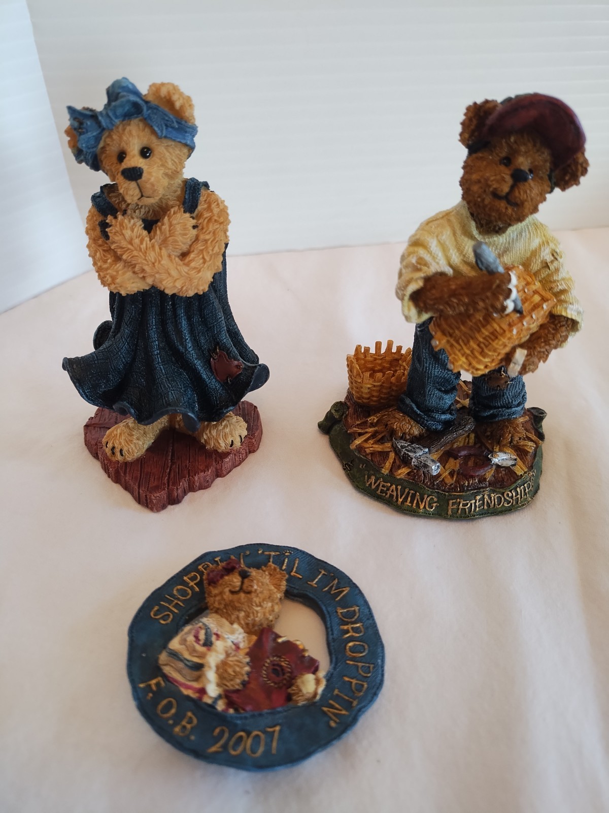 Boyds Bears and Friends, Set of 3, Kenny B Weaver, Ella Lovejoy, F.O.B 2007