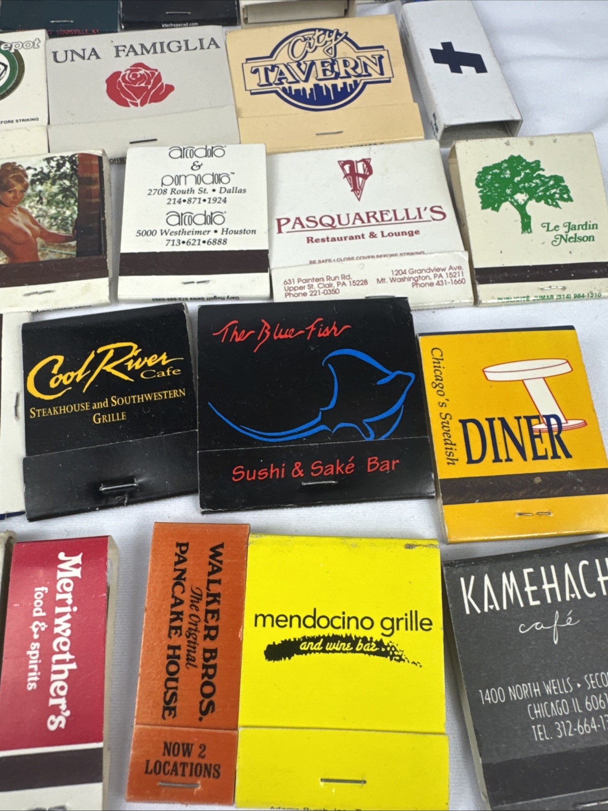 50 Vintage Matchbooks Illinois Other U.S. States Some Unstruck Advertising