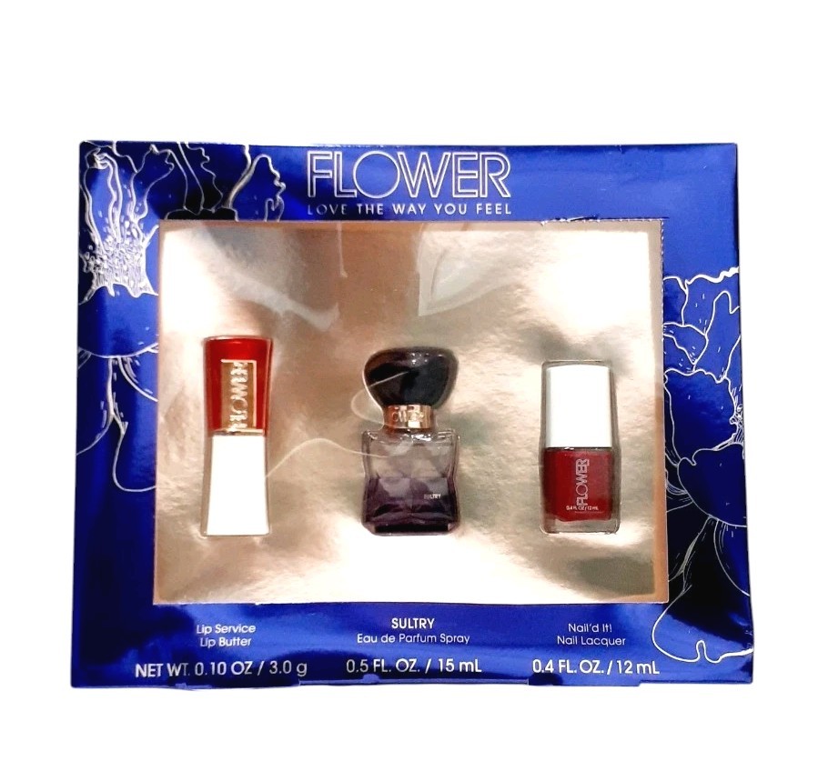 Drew Barrymore Flower Sultry 0.5 oz Eau de Parfum Spray Gift Set SEE DESCRIPTION
