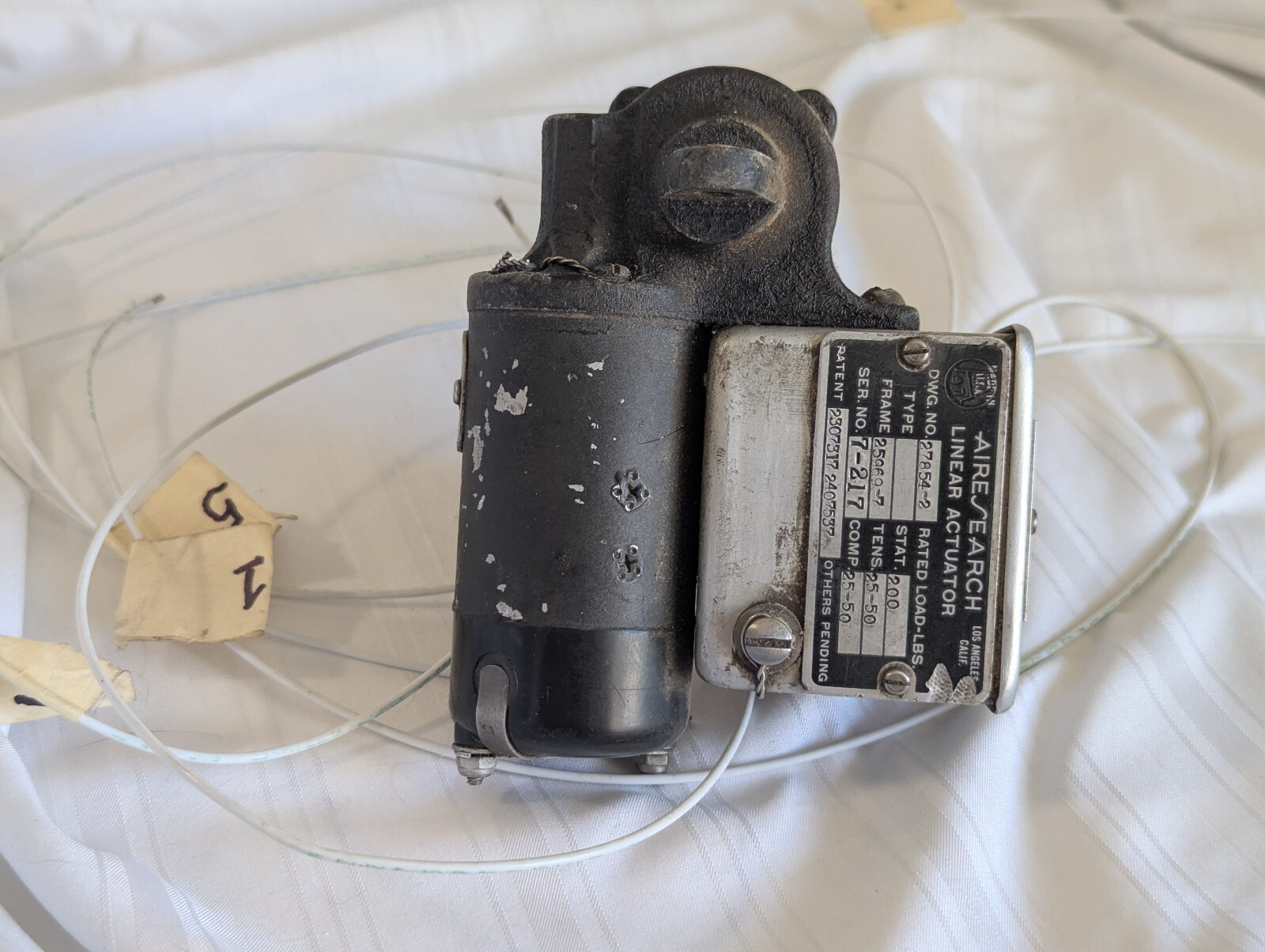 Airesearch Actuator Linear 27854-2  with Motor DC Aircraft 26690-1
