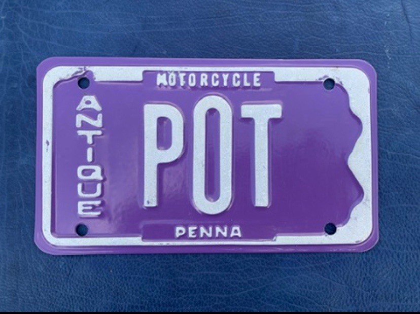 Pennsylvania Antique Vanity Motorcycle License Plate
