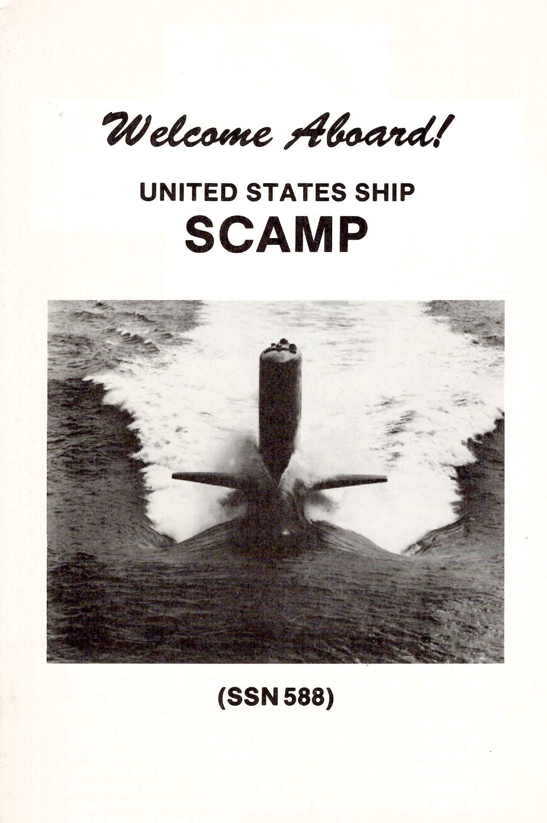 USS Scamp SSN 588 Welcome Aboard pamphlet