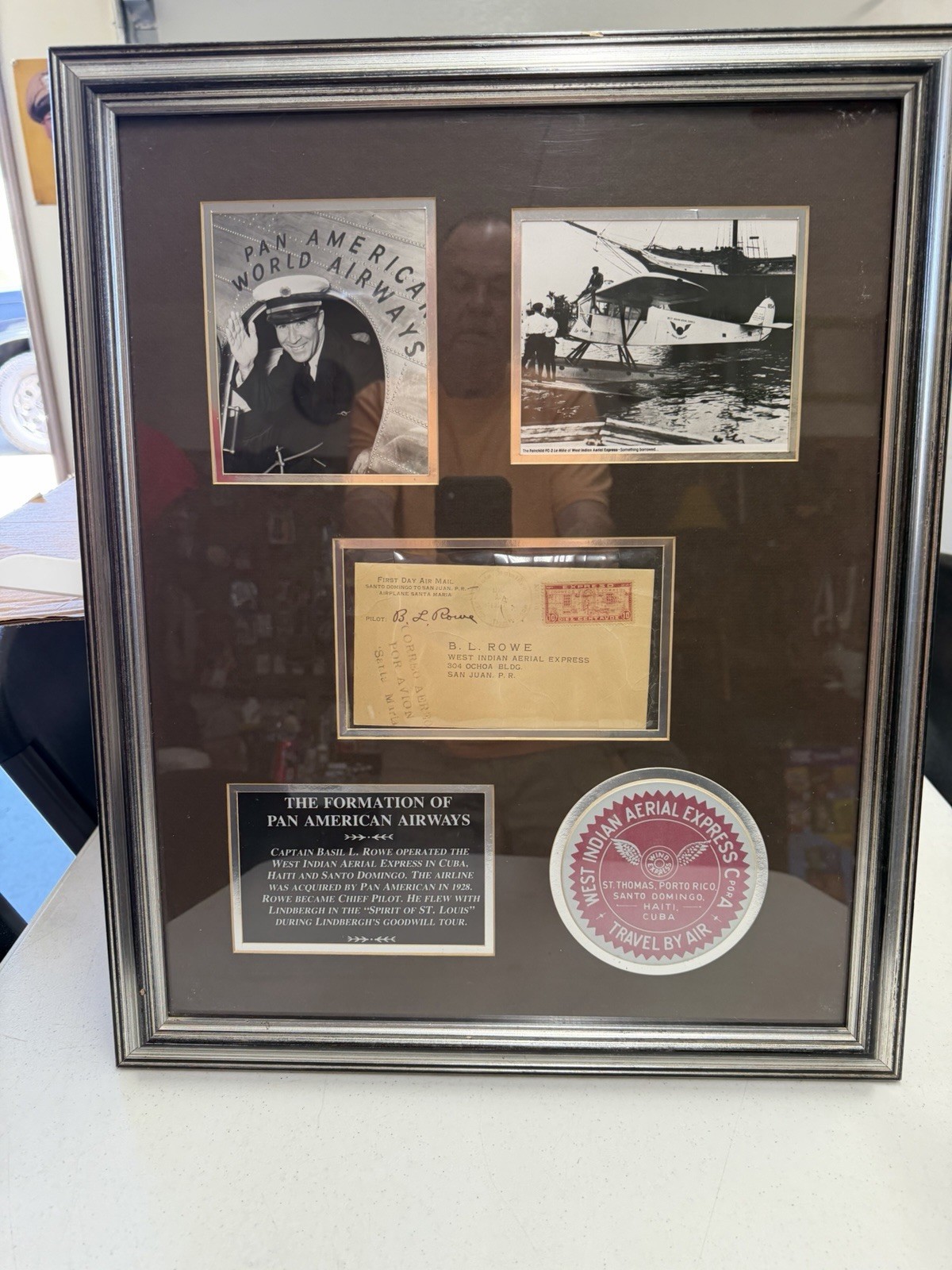 Basil L Rowe Signed Autographed Pan Am Flight Cover