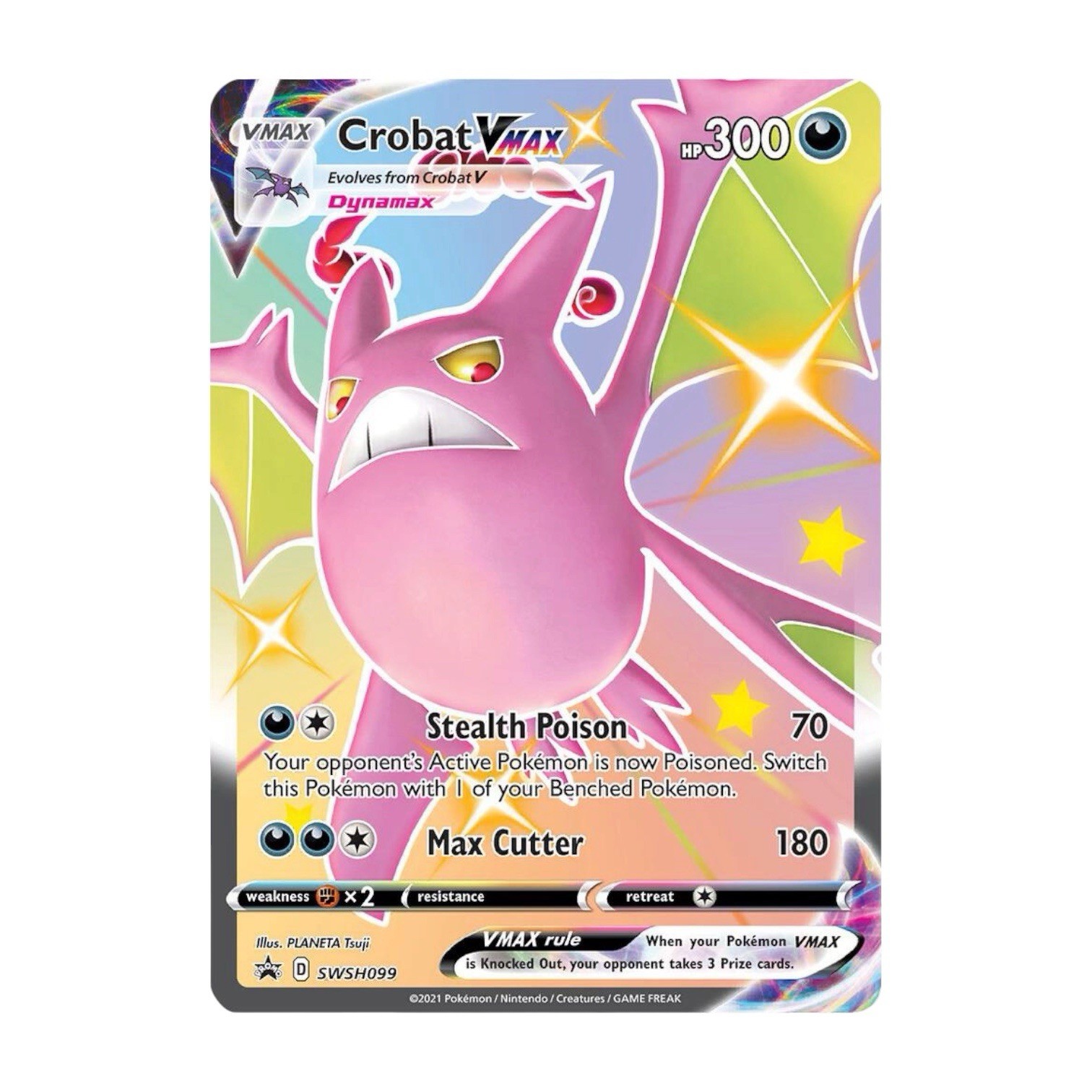 Pokémon Crobat VMAX (Holo) - SWSH099 Sword & Shield Promo Near Mint TCG