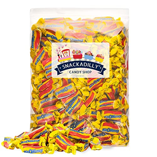Bit O Honey Retro Candy 4 LB Bulk Size - Fresh & Tasty Honey & Almond Candy
