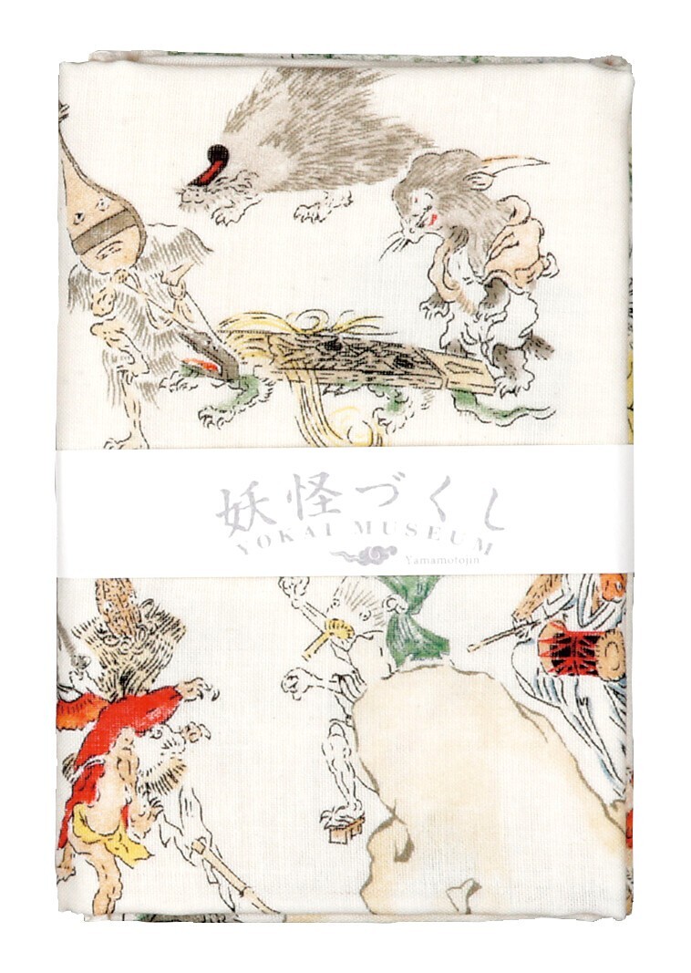 Japanese Cotton Tenugui Tapestry Hand Towel Bento Cloth Yokai Monster Collection