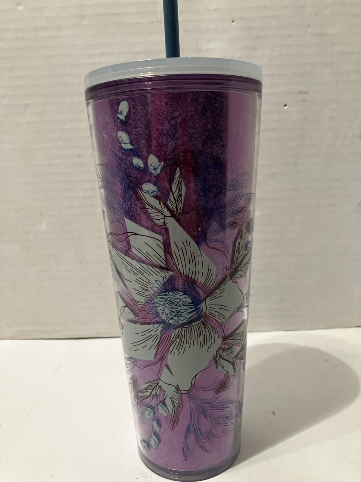 Starbucks 2024 Purple Blossom Floral Cold Cup Tumbler