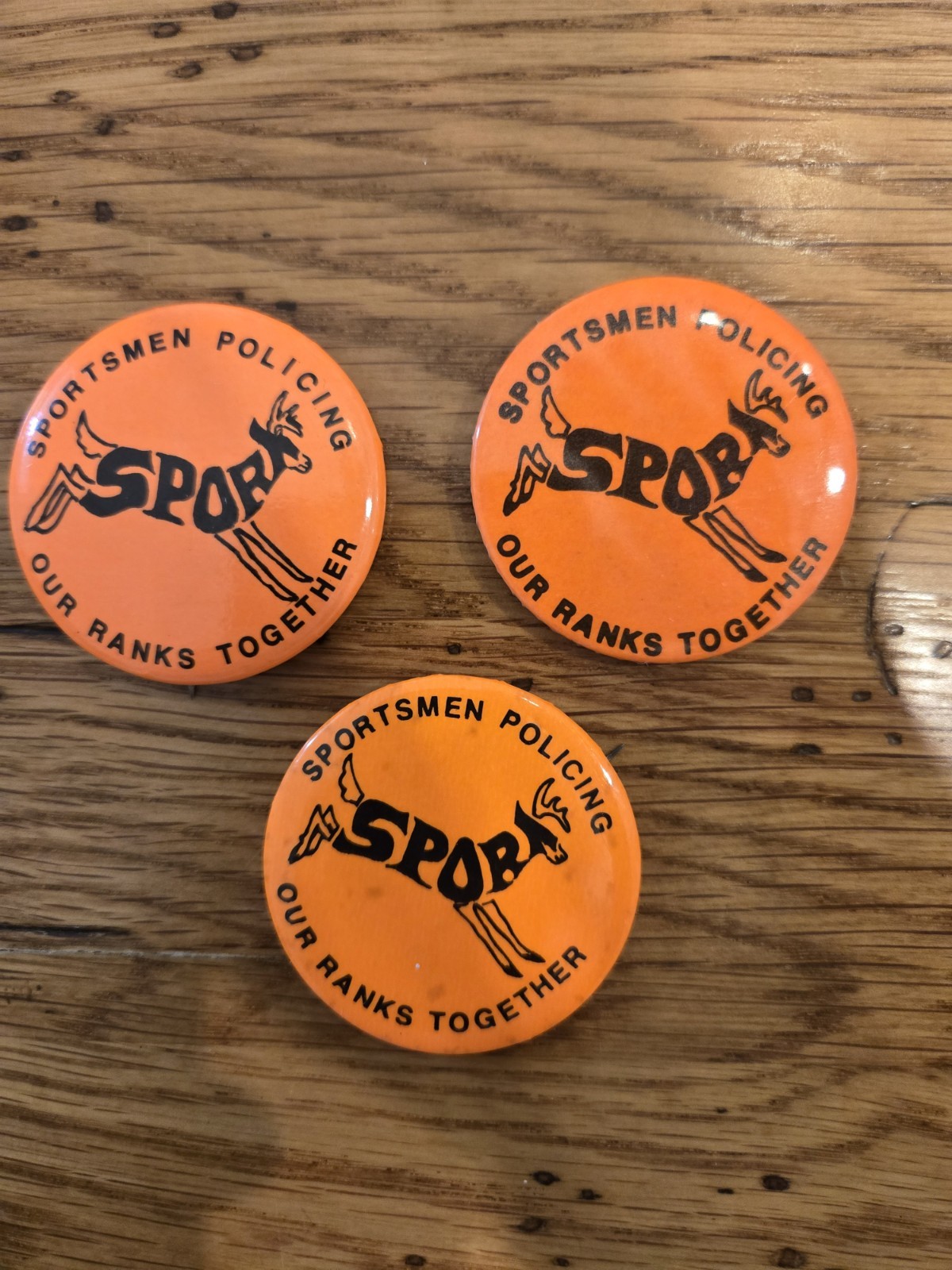 Vintage 1970s S.P.O.R.T. Pinback Button Hunter Ethics Anti-Poaching Deer Pin