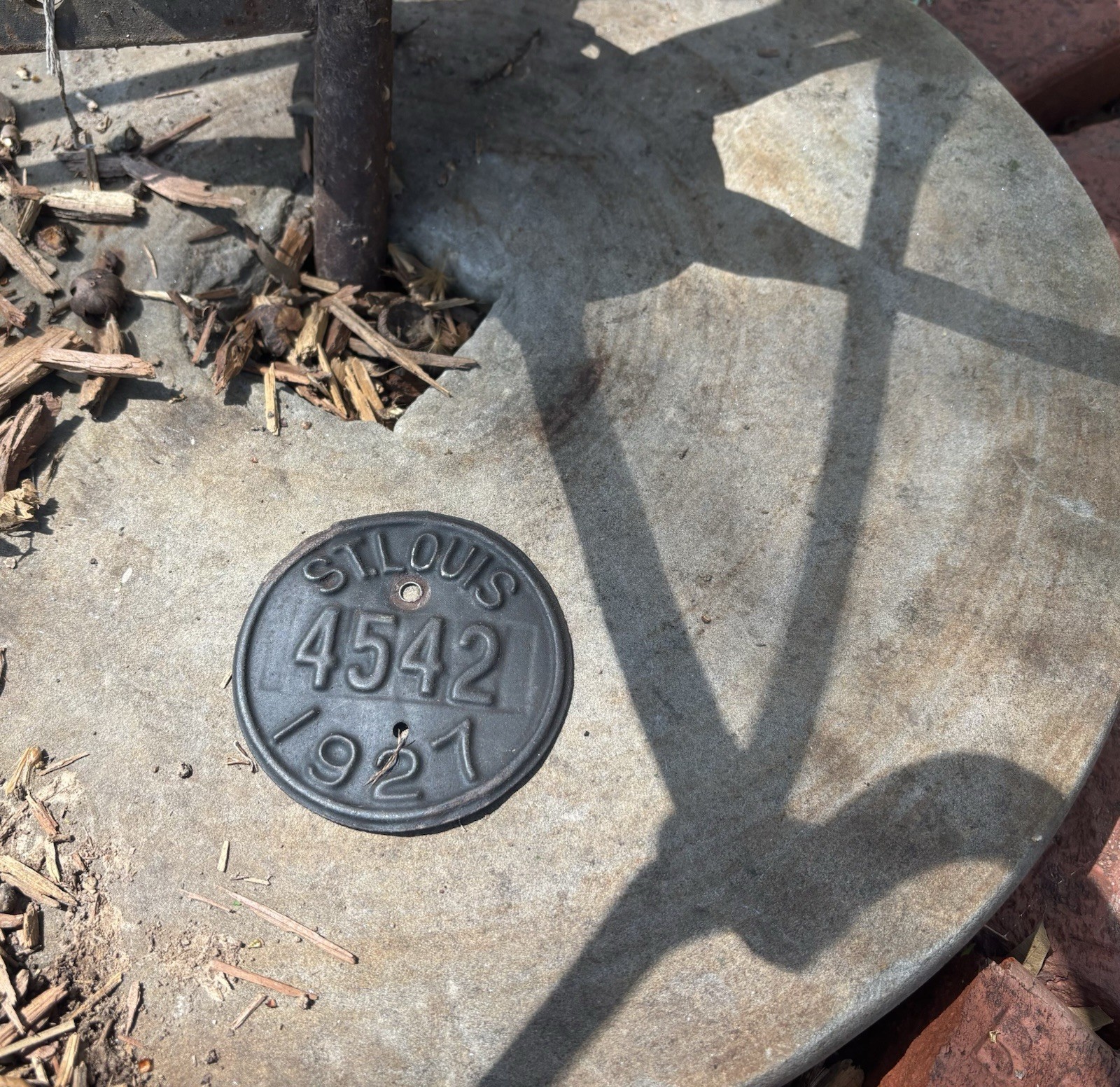 1927 St Louis MO License Plate TAB, Model A Year hard to find