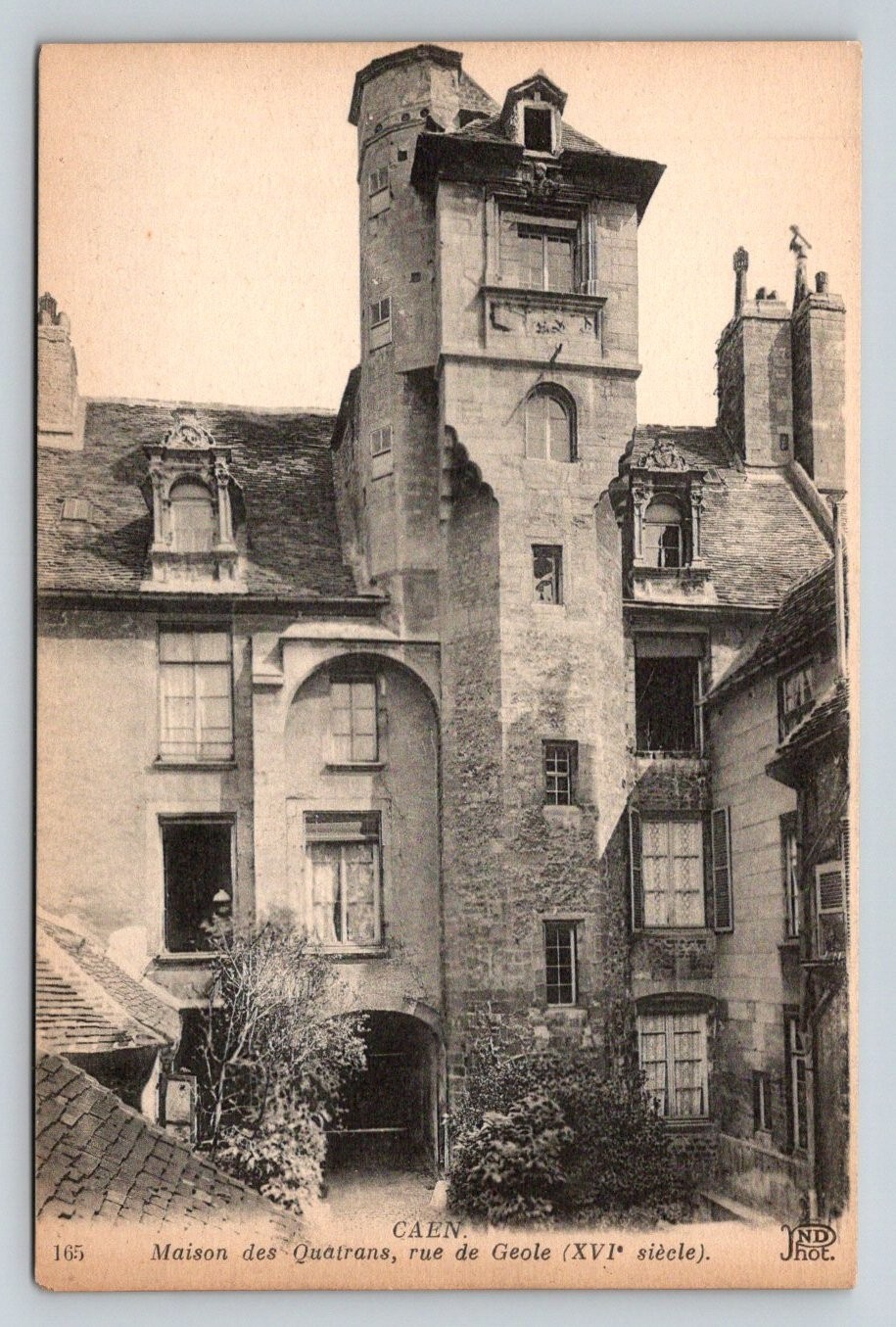 Caen France Maison des Quatrans XVIe Siecle Historic Building ND Phot Postcard