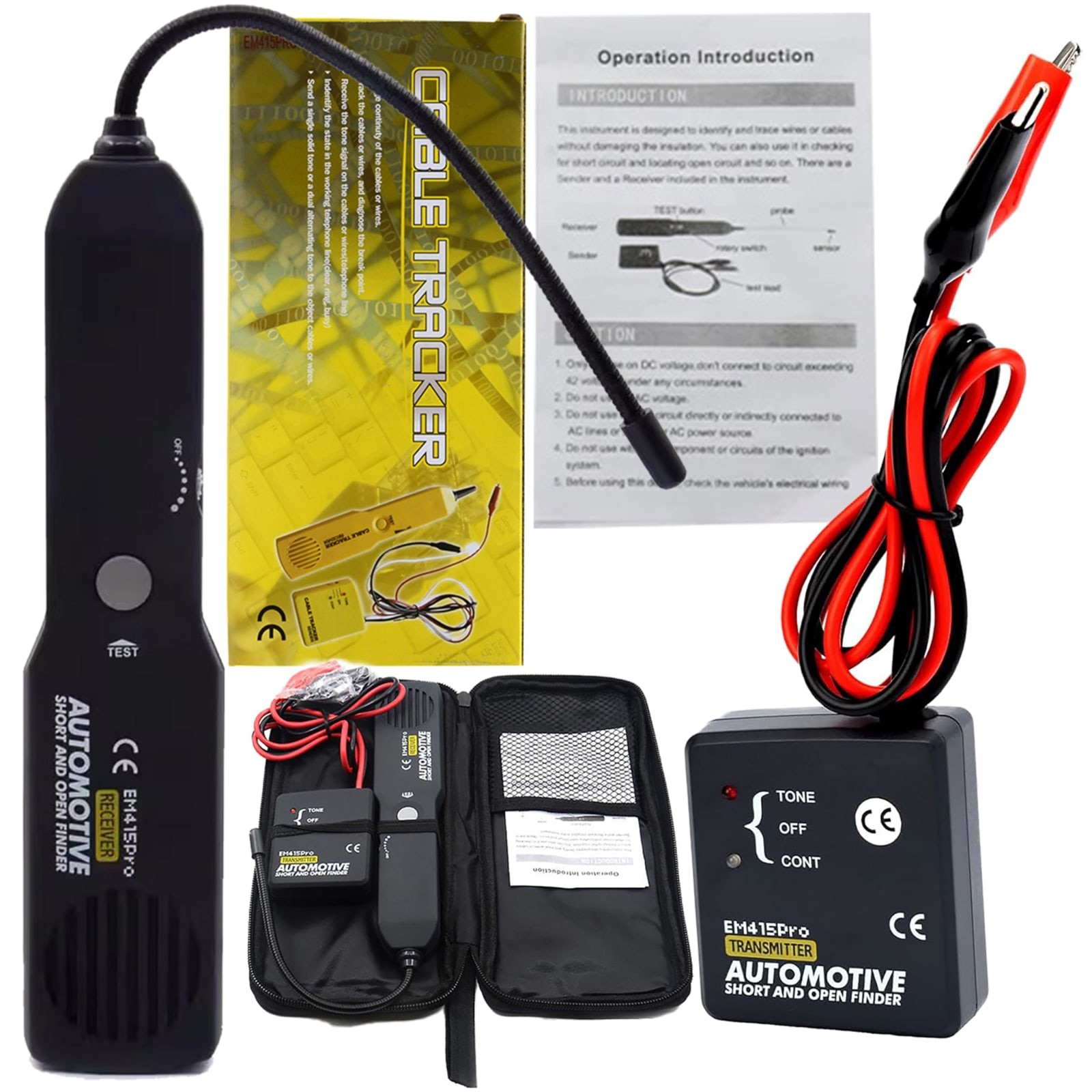 EM415 PRO Automotive Wire Tracer Short Open Circuit Finder 6-42V Flexible Probe