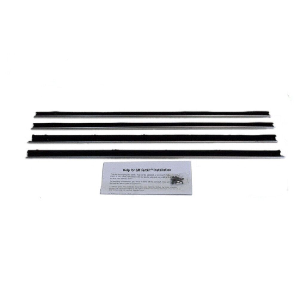 Window Sweeps Weatherstrip for 1967-68 Mercury Cougar Black Rear Left Right