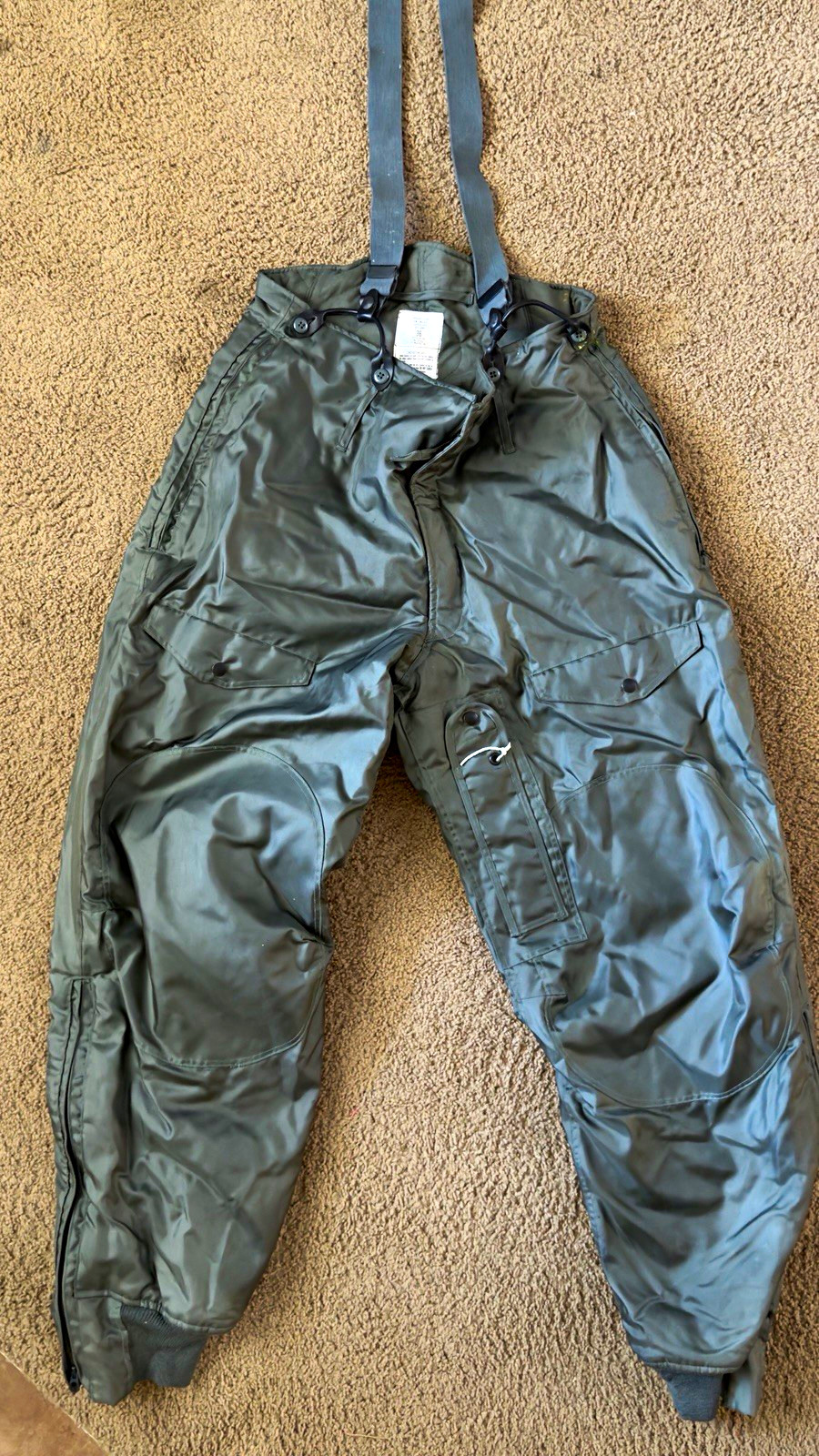 Vtg 1986 USAF CWU-18/P Flyers Trousers 36 Extreme Cold Weather Pants Suspenders