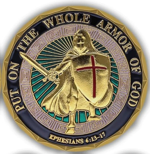 10 Pcs. Put On the Whole Armor of God – Ephesians 6:13-17-40MM High Relief