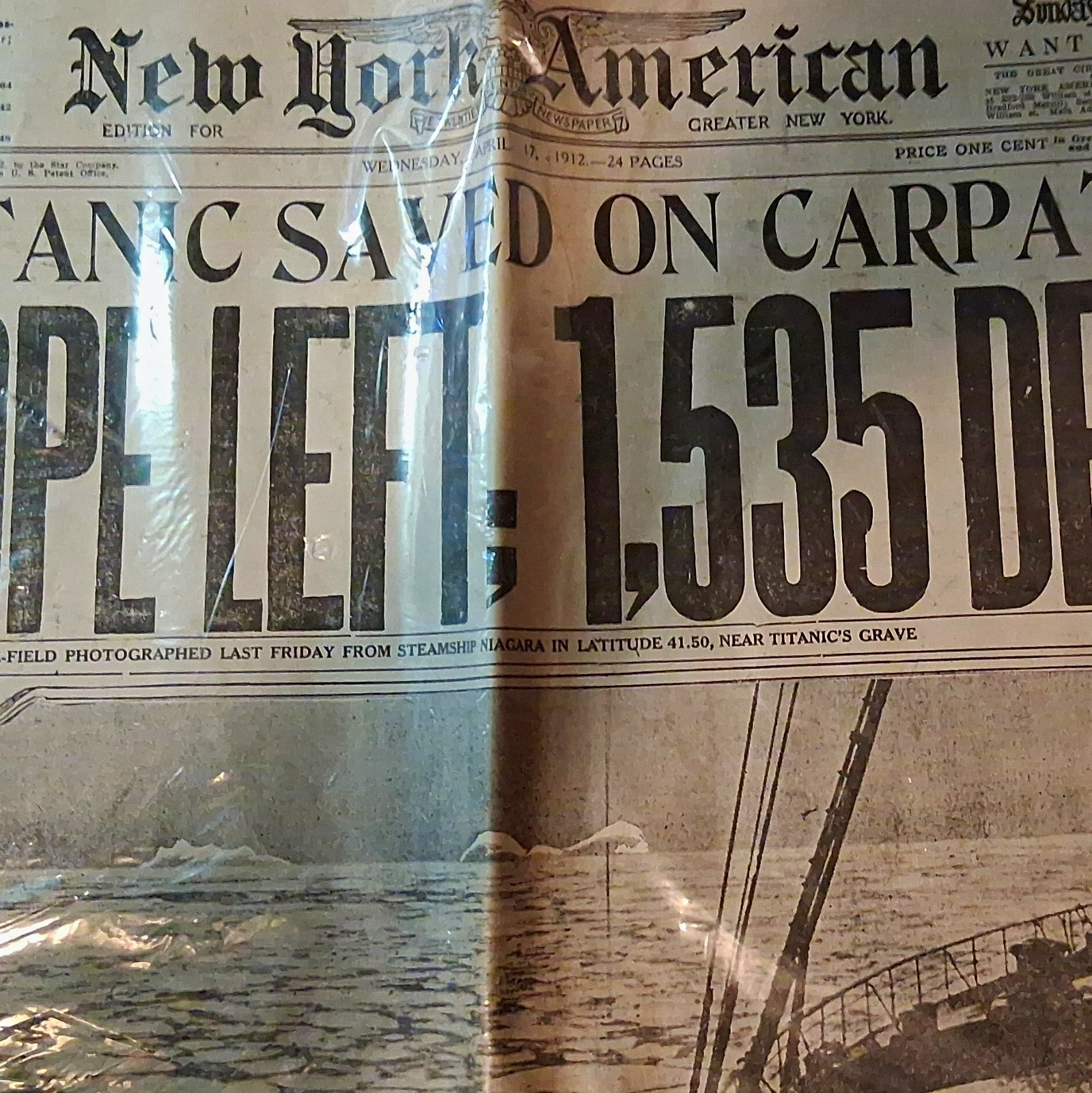The New York American April 18, 1912 Titanic Sinking Historic Newspaper