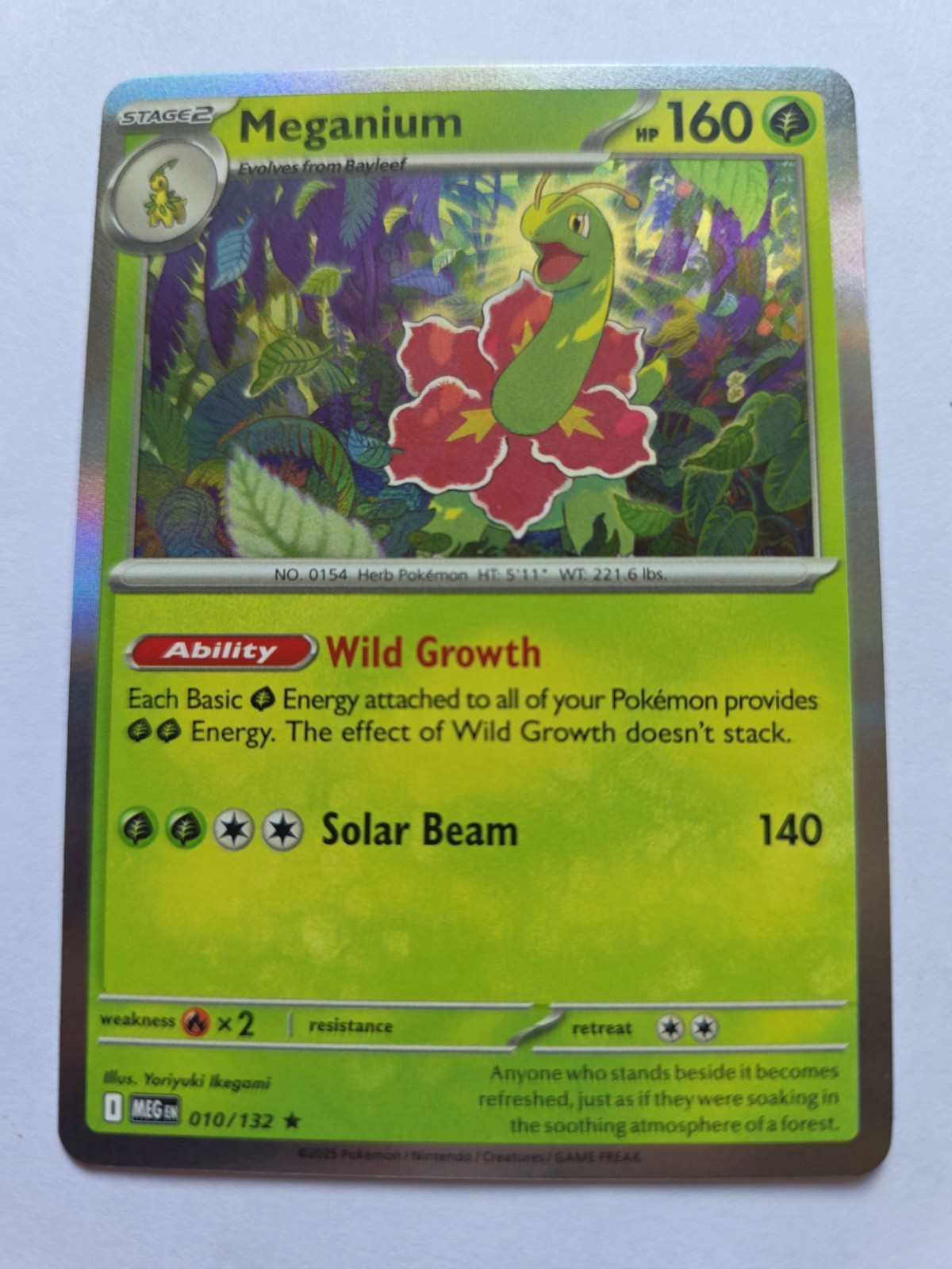 Meganium Pokemon Card 010/132