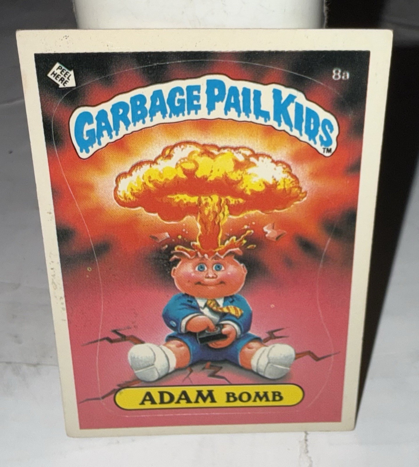 Vintage 1985 Topps Garbage Pail Kids Stickers Adam Bomb #1a